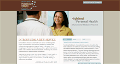 Desktop Screenshot of highlandpersonalhealth.com