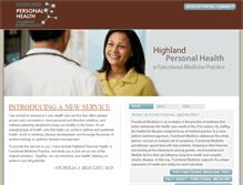 Tablet Screenshot of highlandpersonalhealth.com